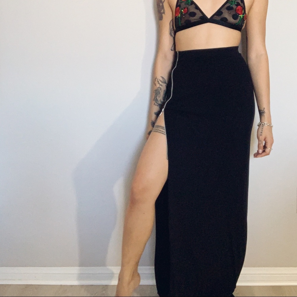 Black ASOS maxi skirt